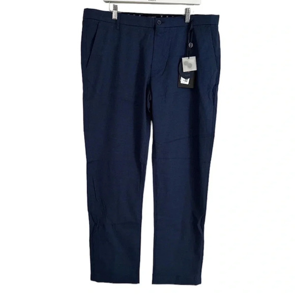 Ted Baker London Slim Fit Semi Plain Trouser Navy Size 38R Men's NWT - Picture 1 of 12